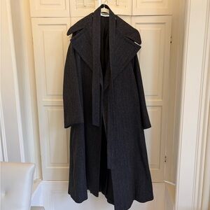 Alaia herringbone wrap coat ankle length 2023